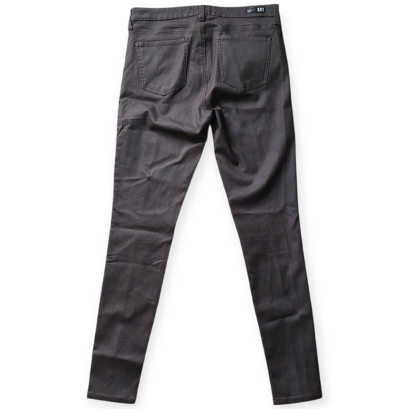 KUT From The Kloth Mia Toothpick Skinny Snake Print Pants, Brown, Size 12 - Picture 3 of 11
